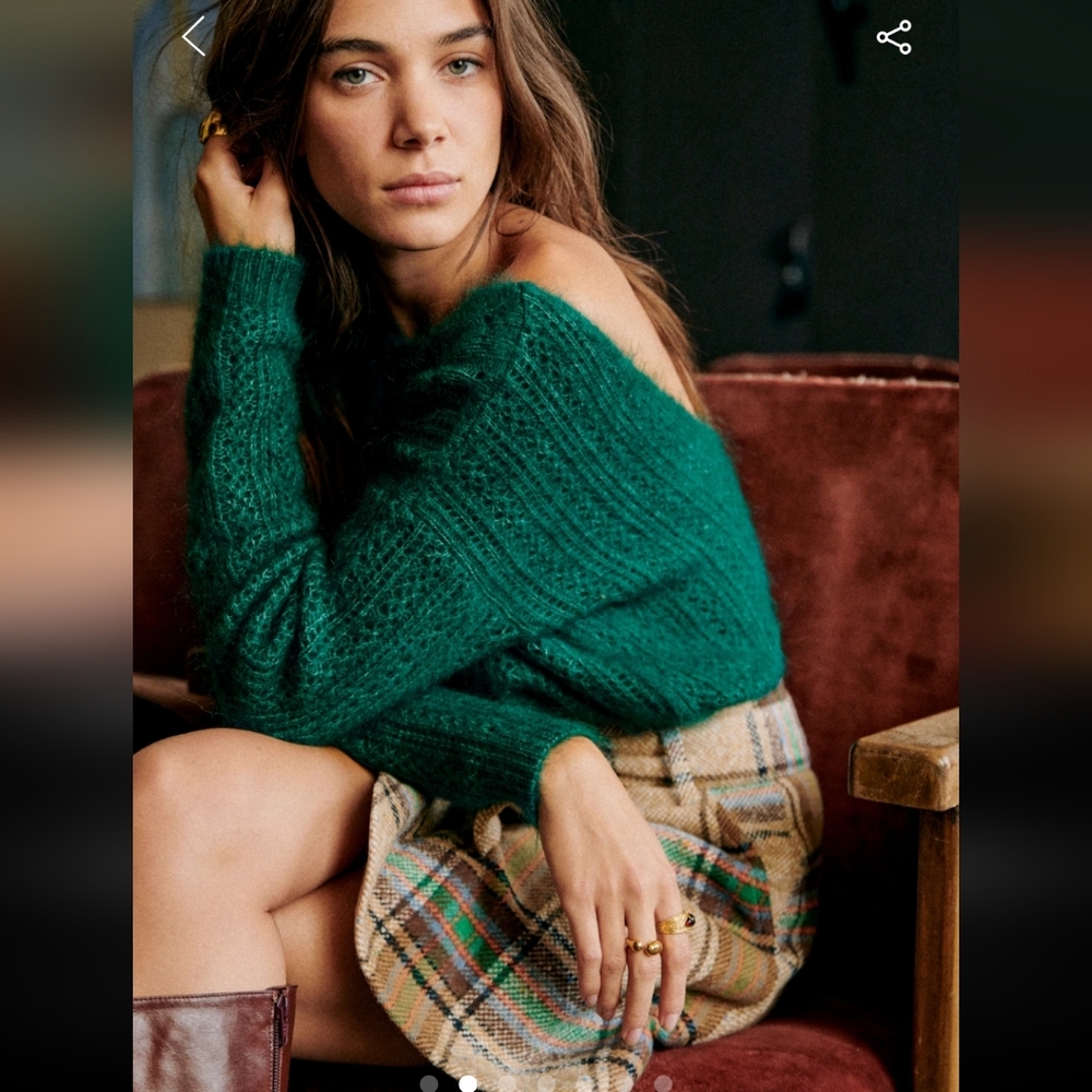 Sezane Green Women's Sweater - Crew Neck